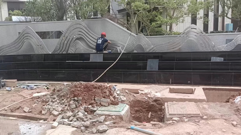 不锈钢假山雕塑 抽象不锈钢山形雕塑 售楼部入口水景雕塑