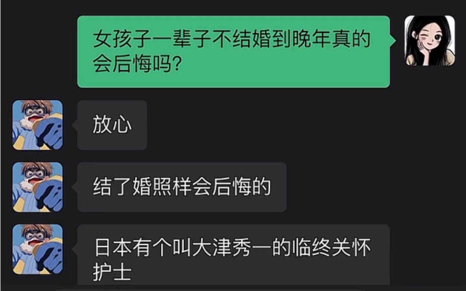 女孩子一辈子不结婚到晚年真的会后悔吗?哔哩哔哩bilibili