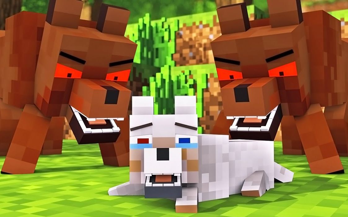 【mc动画】处于危险中的小狼【狼狼大冒险】_哔哩哔哩 (゜-゜)つロ