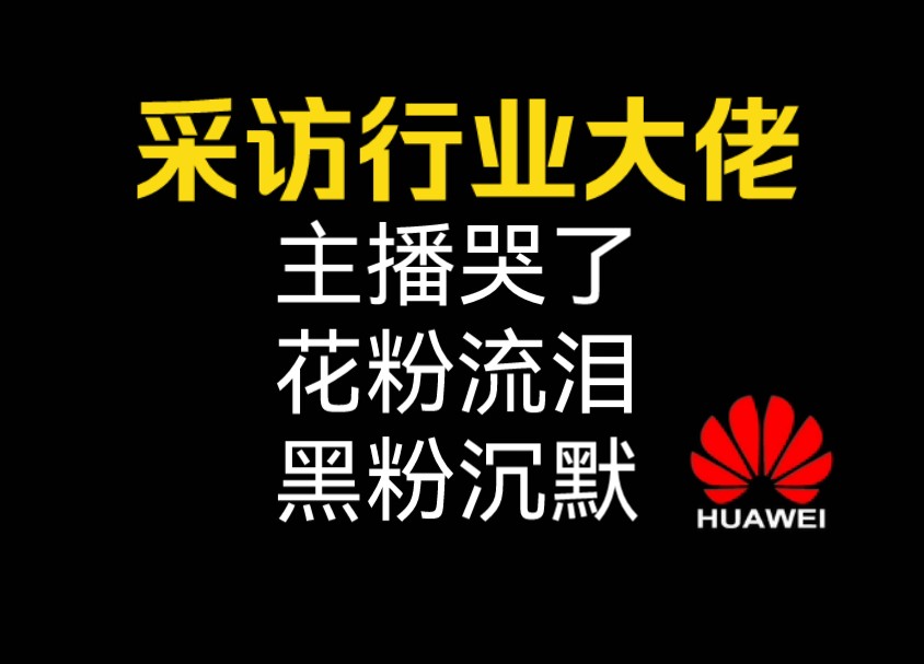 [图]采访行业大佬，主播听了流泪，花粉听了感动，黑子听了沉默