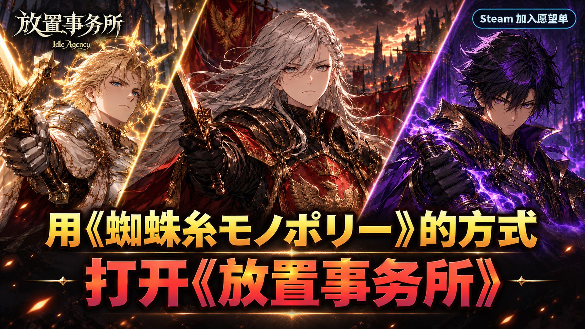 用《蜘蛛糸モノポリー》的方式打开《放置事务所》