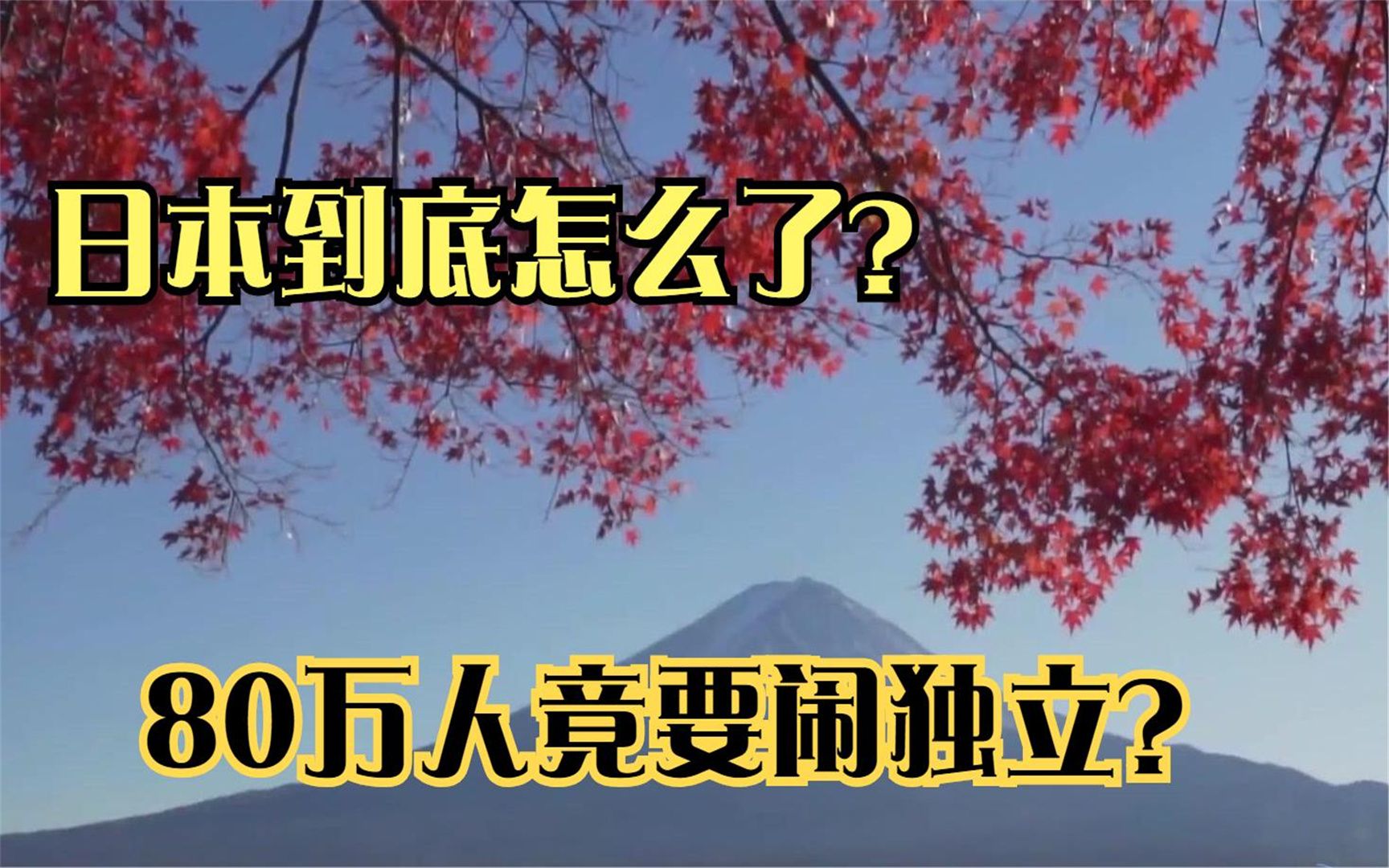 [图]日本80万民众要求独立，不承认自己是日本人，日本到底怎么了？