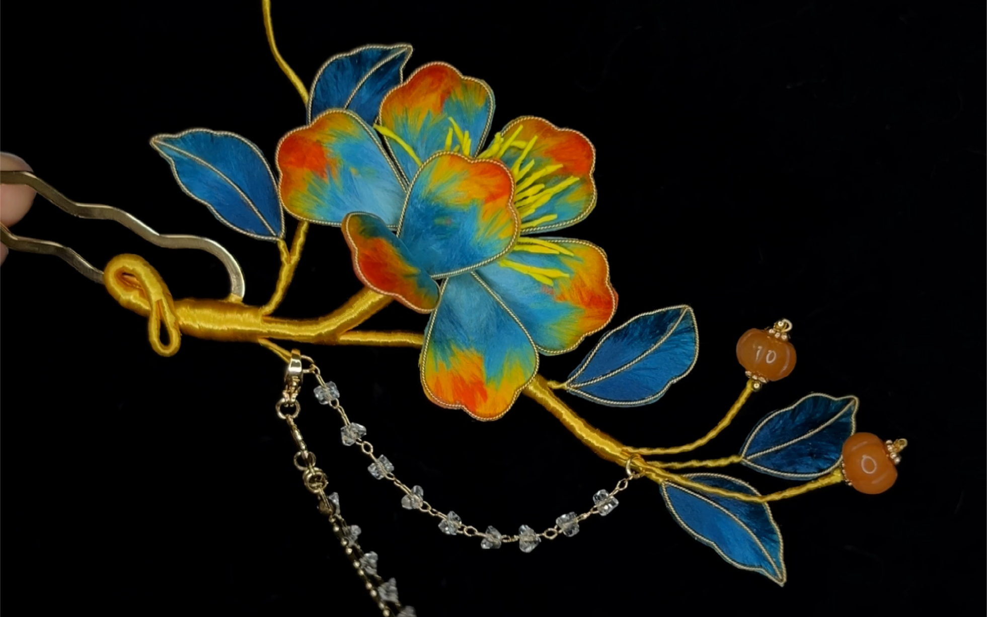 非遗绒花敦煌配色