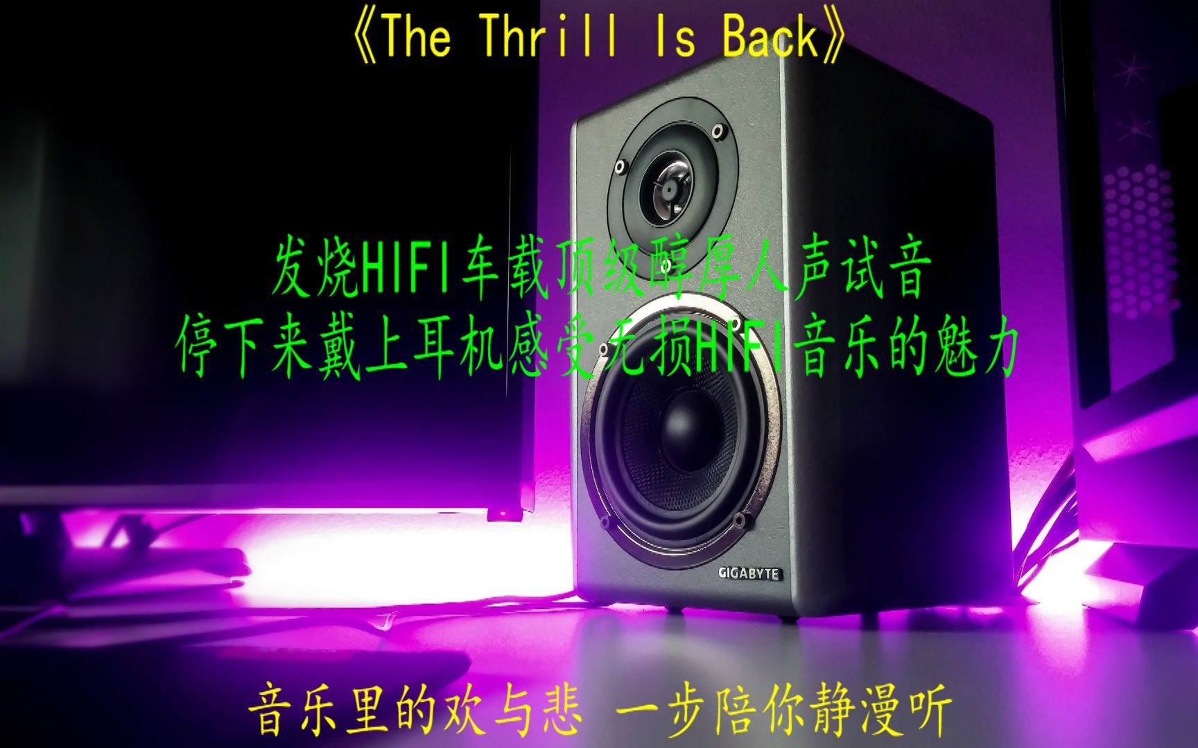 HIFI发烧车载音乐顶级醇厚人声试音曲《The Thrill Is Back》哔哩哔哩bilibili