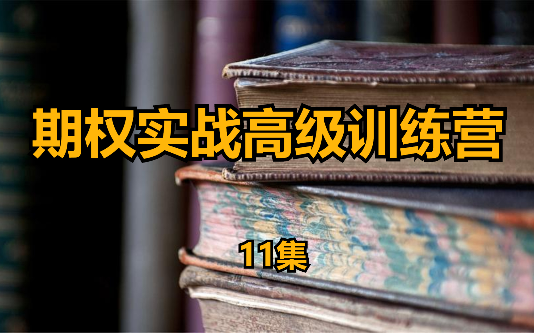 [图]期权实战高级训练营 11集