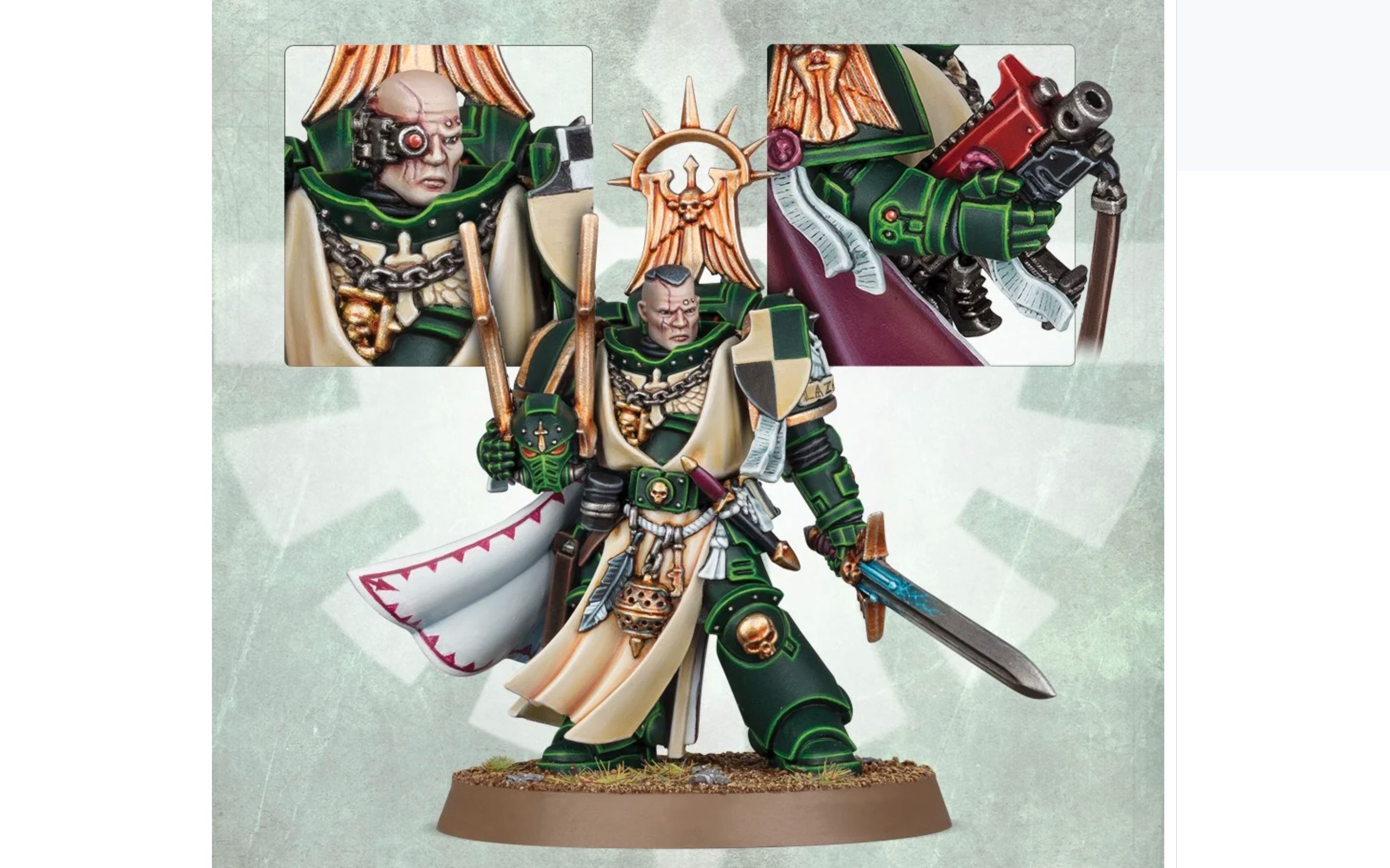 【战锤开箱】40k 黑暗天使拉撒路连长 dark angels master lazarus