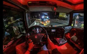 Download Video: 【芬兰小哥】夜晚穿越斯德哥尔摩-POV Driving Scania R580 - Nightride through Stockholm