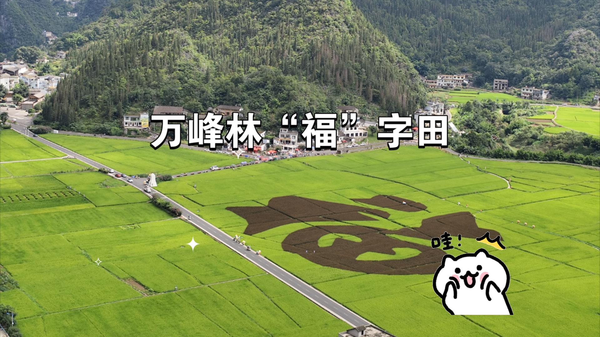 万峰林"福"字送给大家