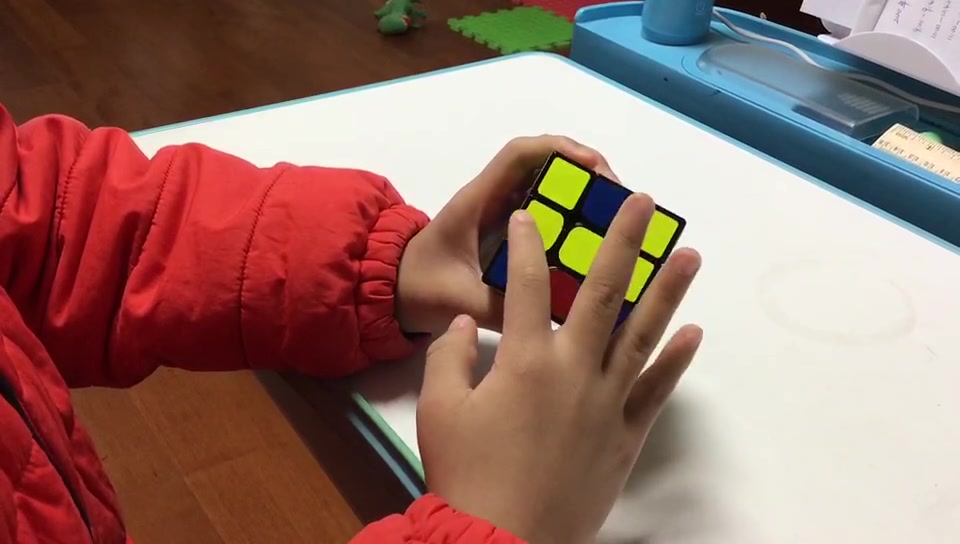 西瓜课堂三阶魔方六面还原步骤四顶面十字还原56