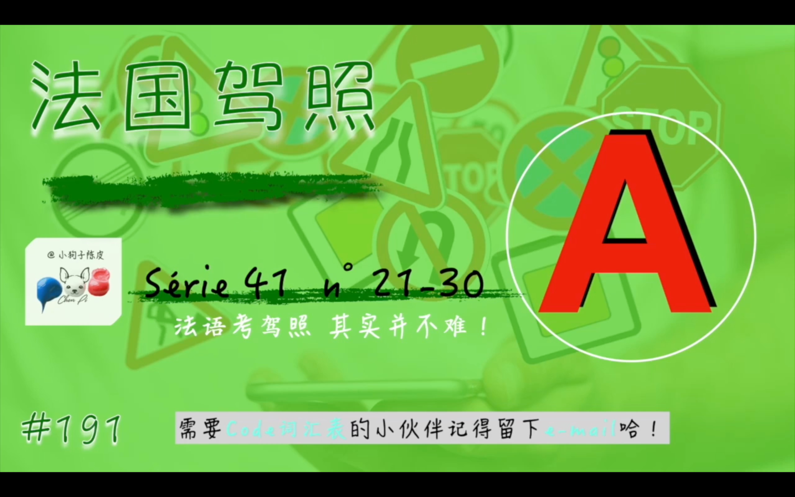 2021 法国驾照考题 中文讲解 第41套 Nⰲ130哔哩哔哩bilibili