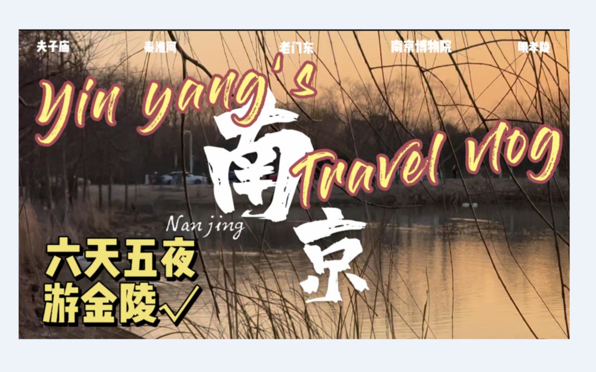 【南京旅游vlog|六天五夜南京行】正月游南京|冬日金陵|逛+吃流水账vlog|一个一定还会去第二次的城市哔哩哔哩bilibili