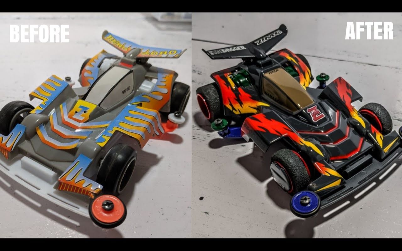 empatemput田宫四驱车新三角箭zmc翻新全喷涂流程