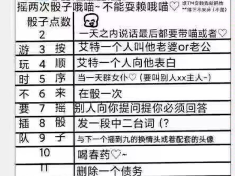 骰子游戏(qq群聊版)