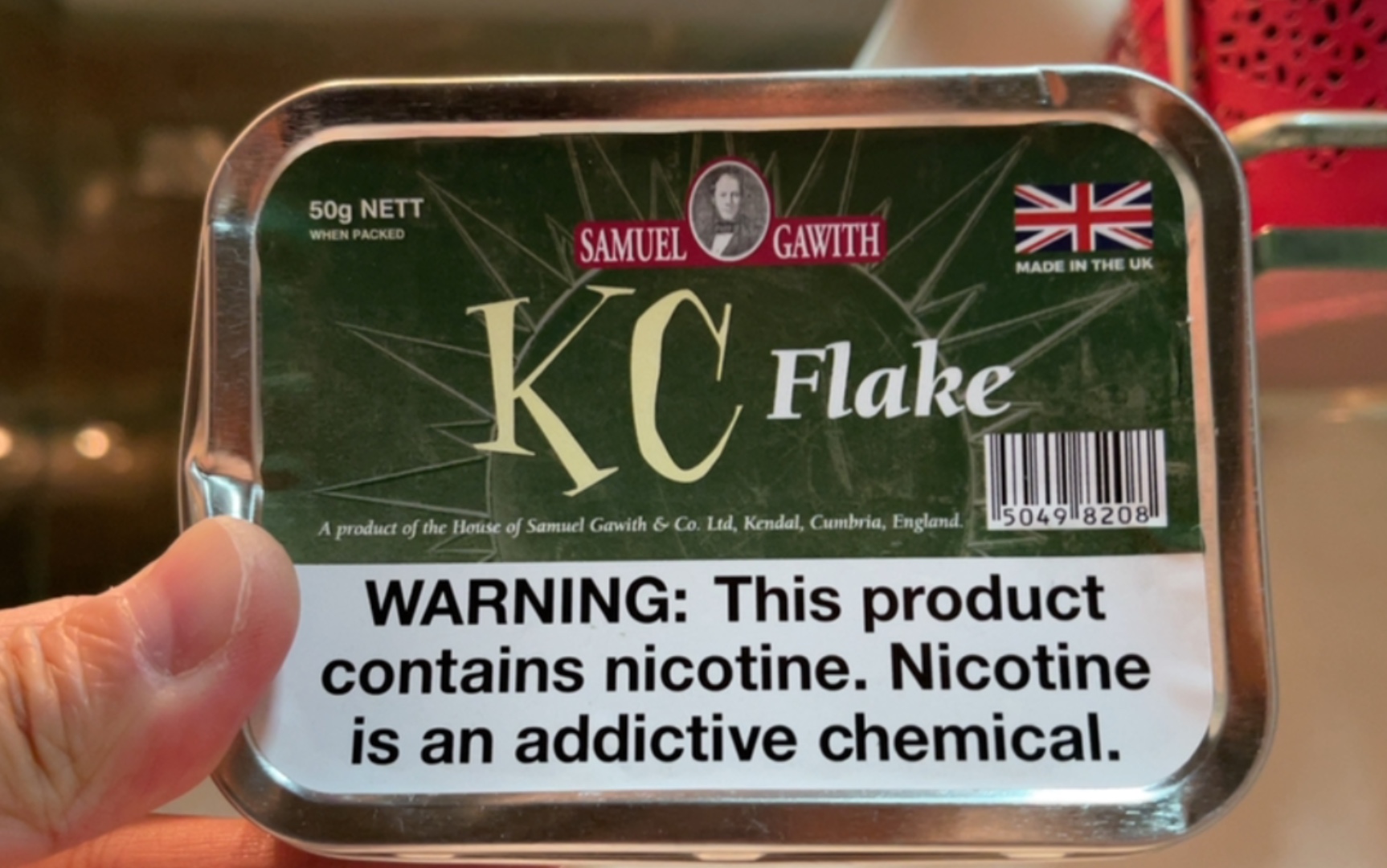 烟斗烟草评测samuelgawithkcflakevb劲道26饱满度24室韵32抽了两斗都