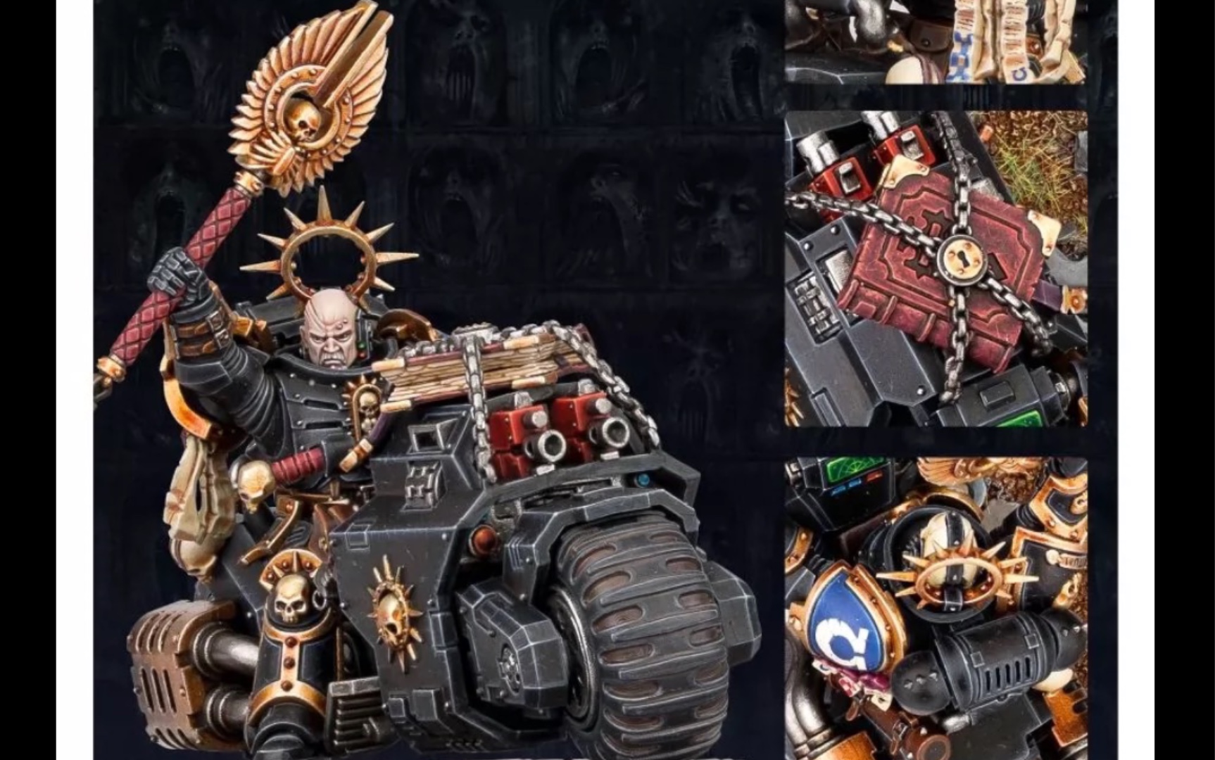 【开箱】战锤 40k 原铸星际战士 摩托牧师 primaris chaplain on bike