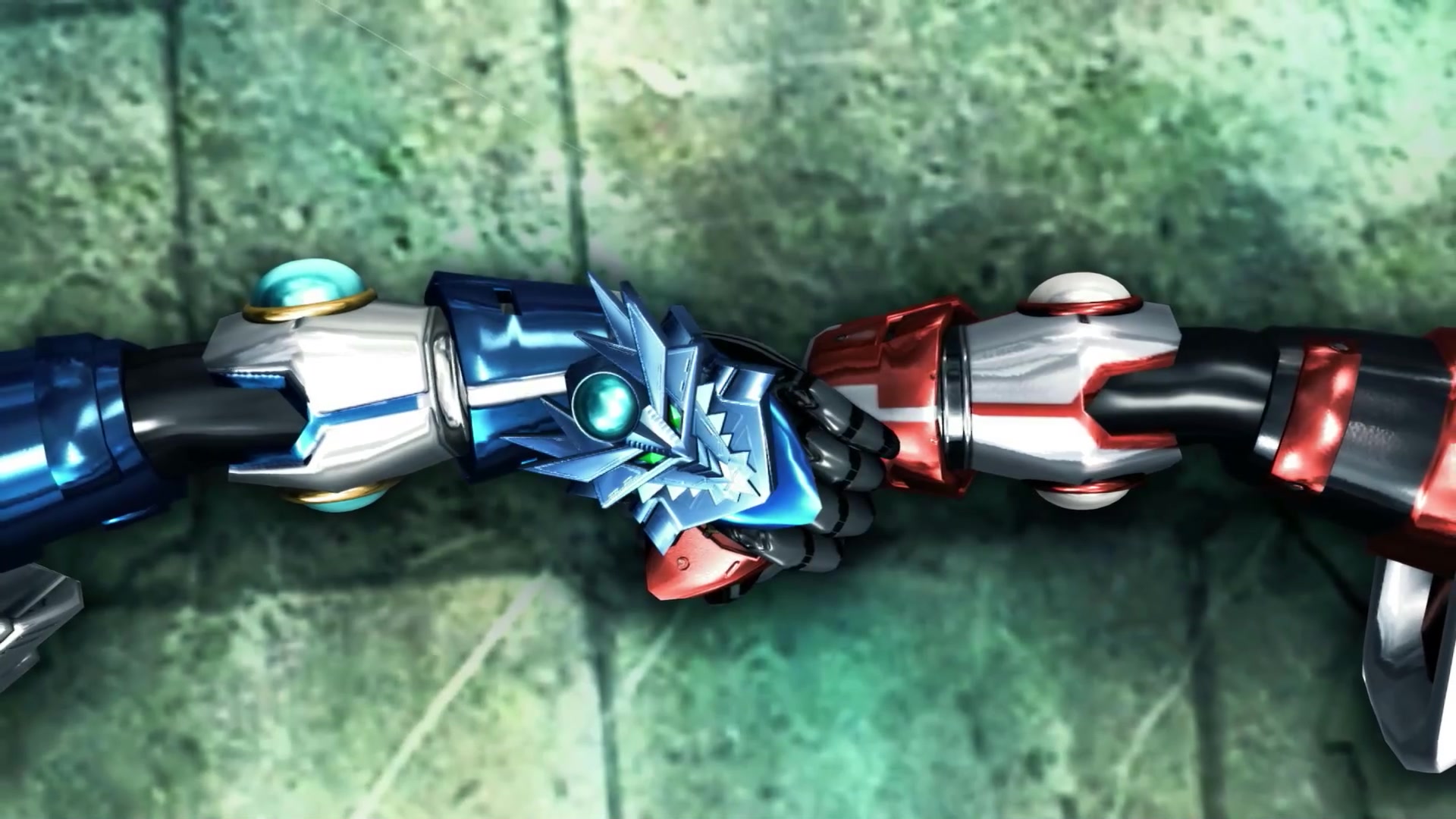 超兽武装,名场面,火麟飞龙戬热血交融,手牵手,成功召唤超兽,蓝光高清