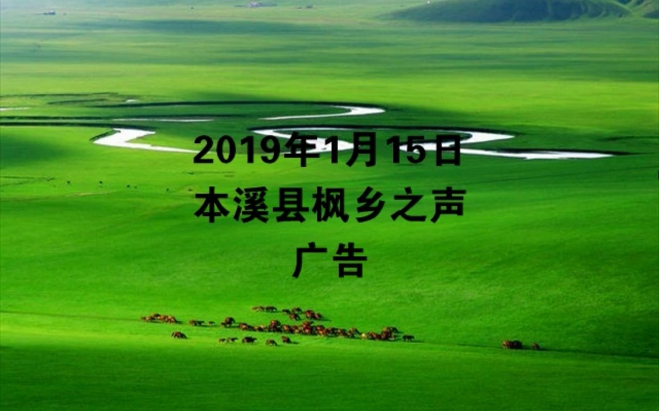 【广播电视】2019.1.15 本溪县枫乡之声 广告哔哩哔哩bilibili