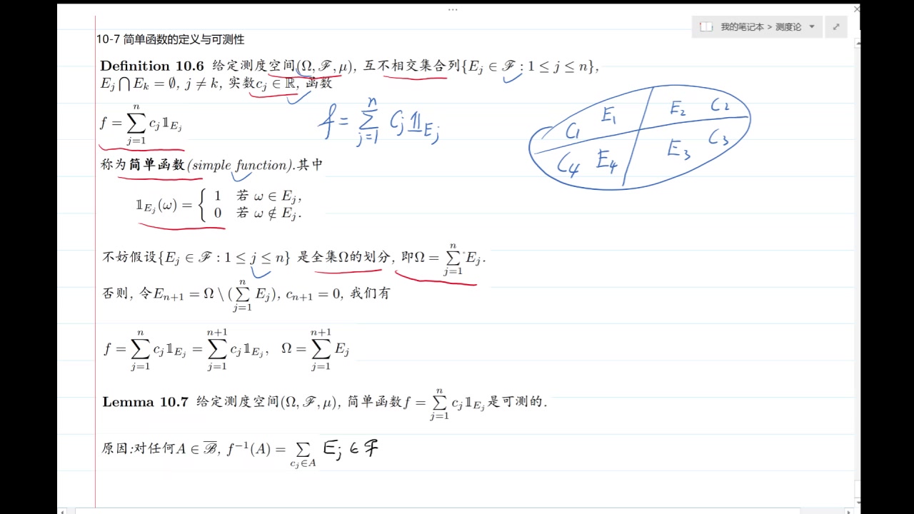 测度论第10讲 积分 ,可测函数,简单函数哔哩哔哩bilibili