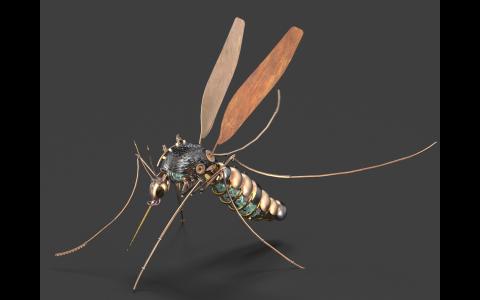 机械蚊子三维建模图纸