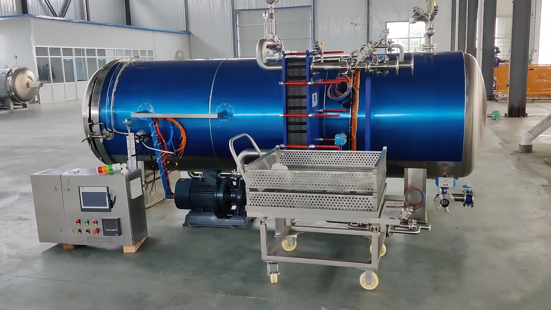 全喷淋式杀菌锅牛肉酱杀菌锅万能杀菌锅