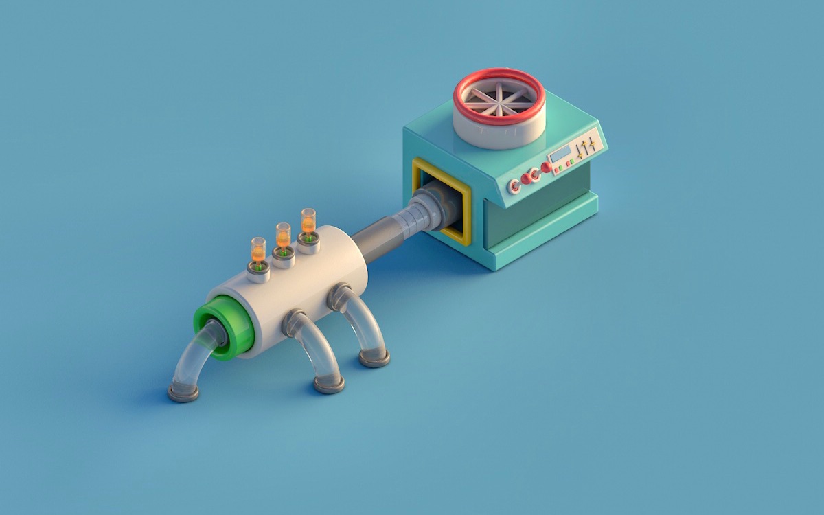 c4d超逼真塑料纹理的迷你小工厂