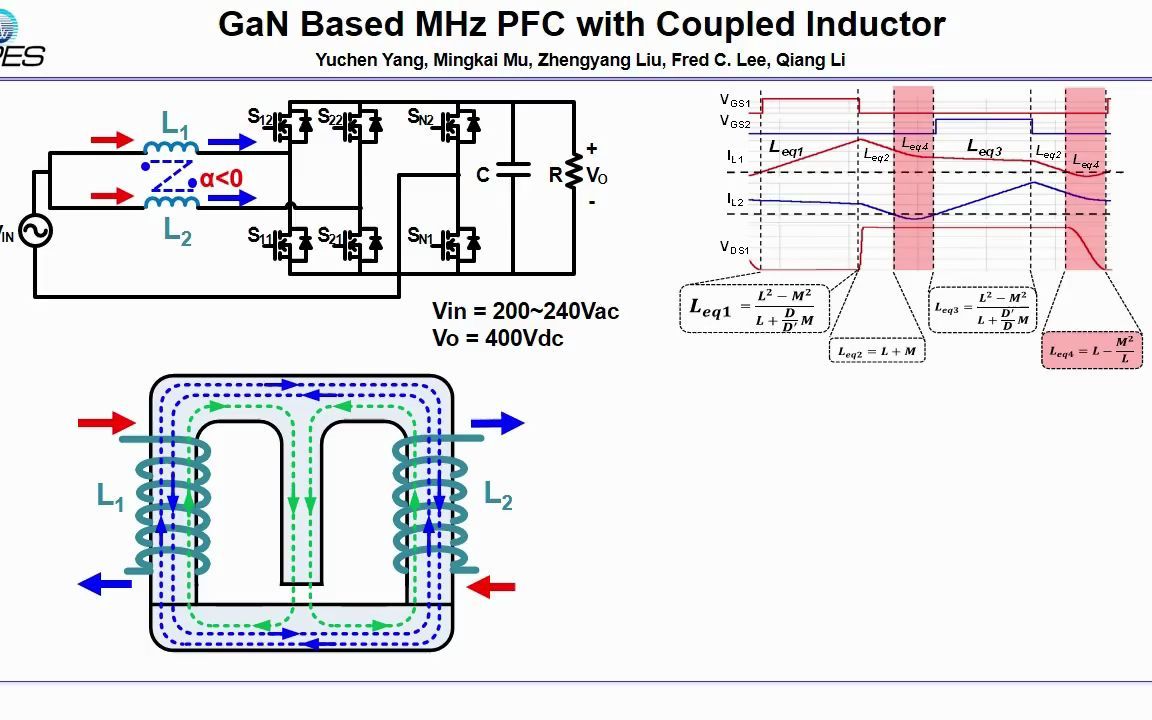 CPES基于耦合电感的MHz GaN PFC哔哩哔哩bilibili