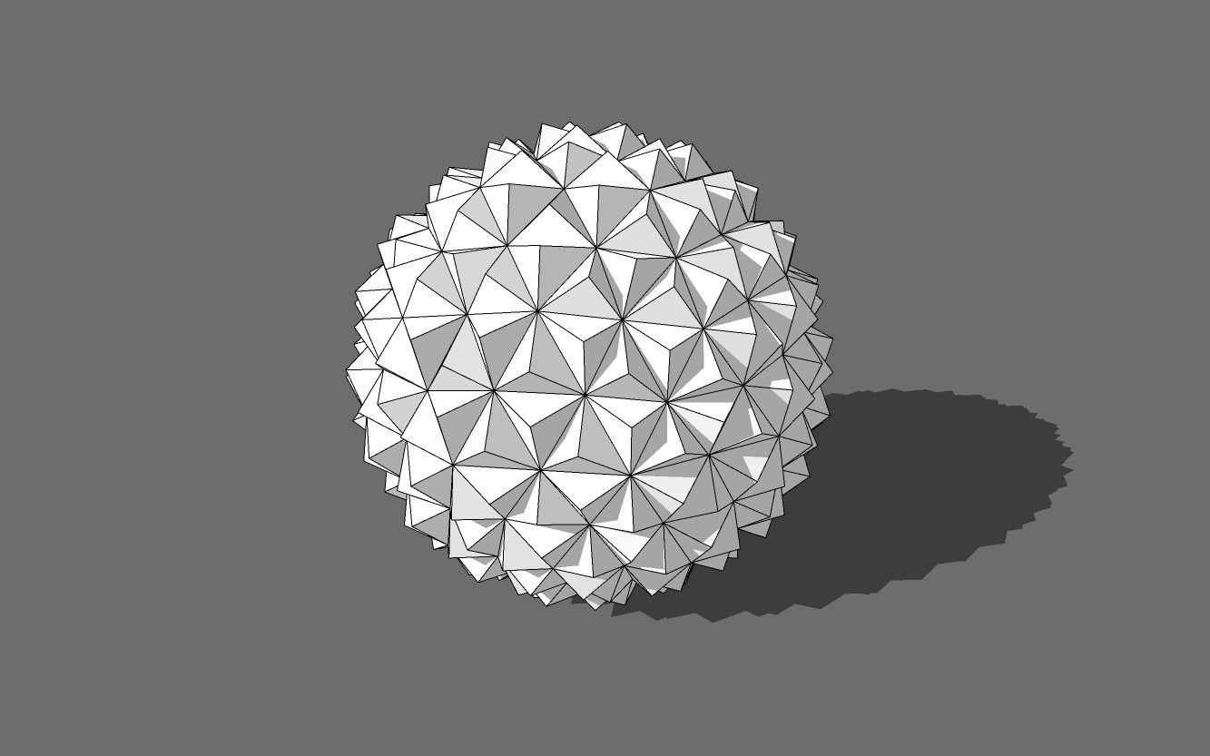 [图]【SketchUp吧】普通多边形也有多副面孔？SU简单几步变酷炫球形装置雕塑！