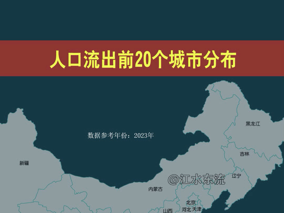 人口流出前20个城市分布!#人口流出 #人口流出排名 #打工人 #数据可视化哔哩哔哩bilibili