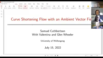 Sam Cuthberston：Curve Shortening Flow with an Ambient Vector Field