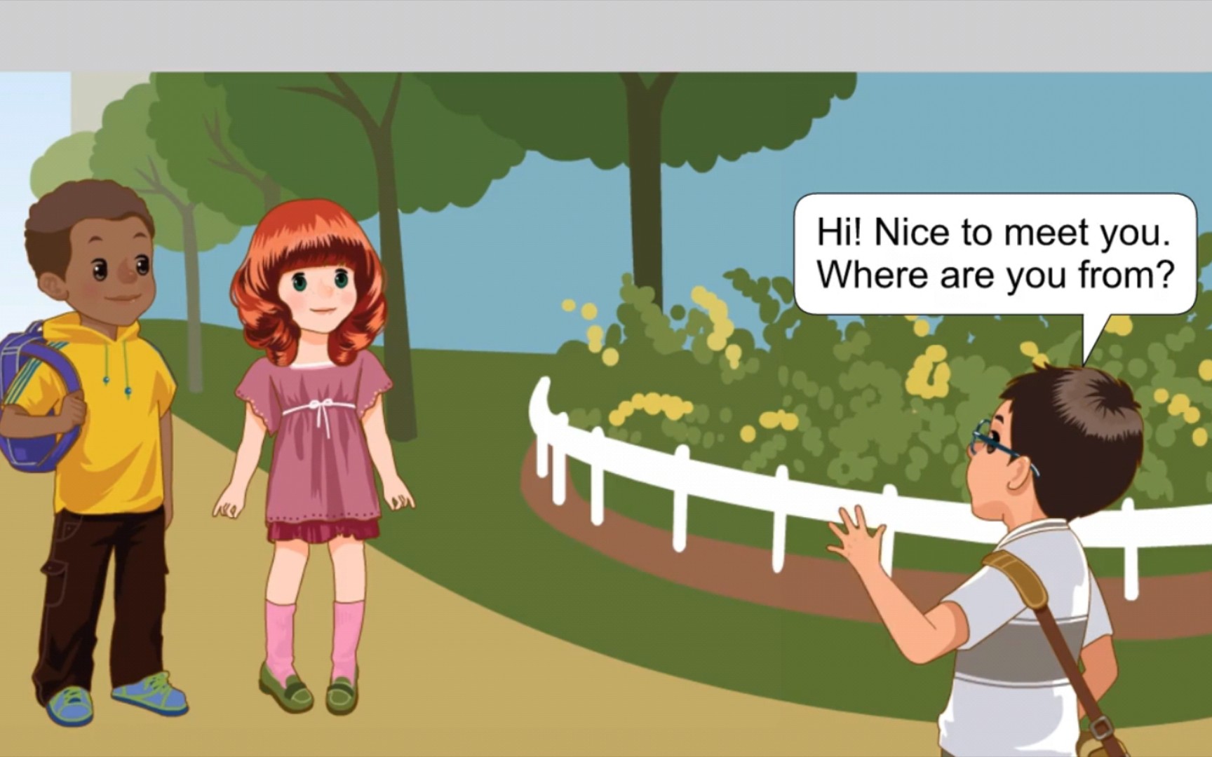 人教版pep三年级英语下册unit1主情景图