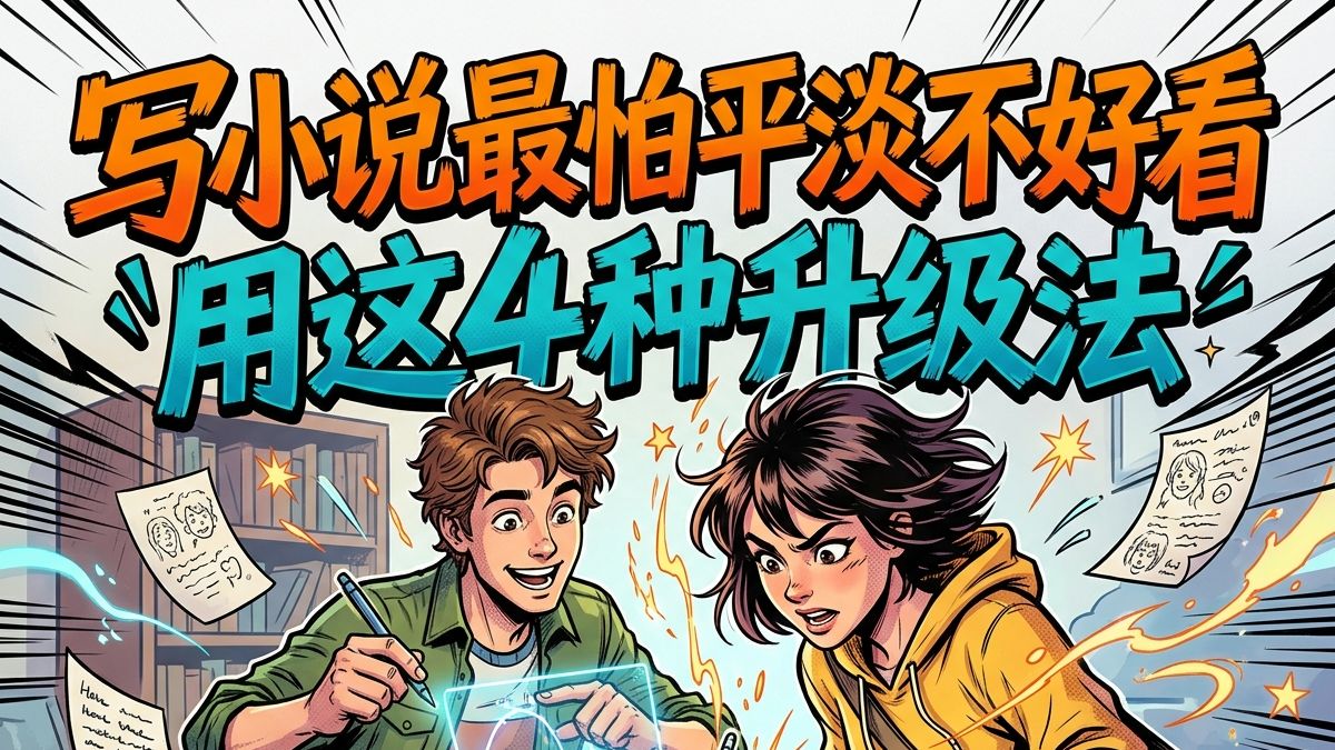 写小说最怕平淡不好看，用这4种升级法