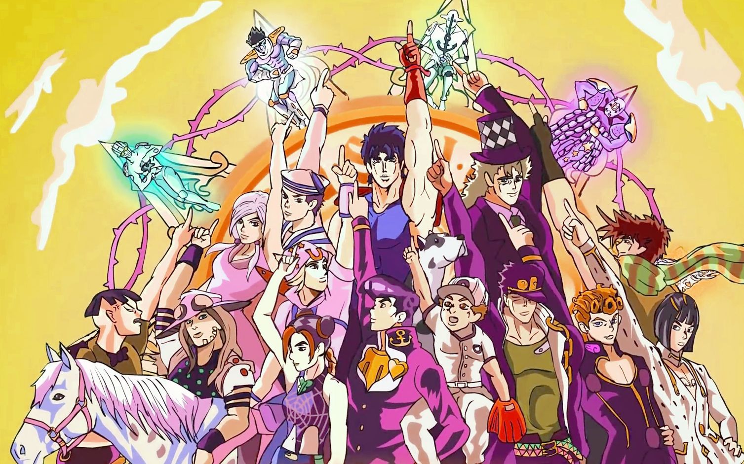 手绘op1080pjojo18部的greatdaysjojo系列黄金精神