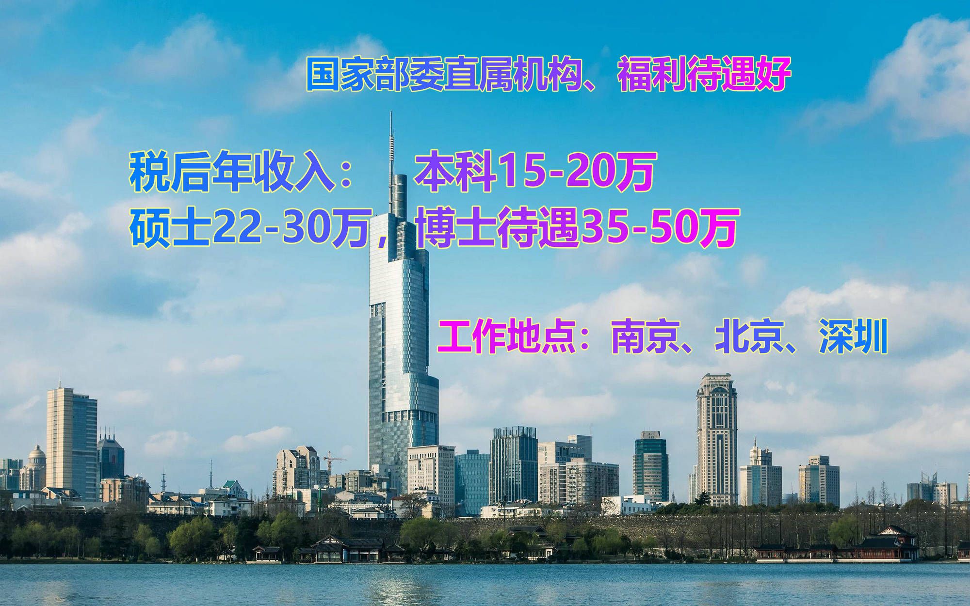 2022校园招聘:国家部委直属单位,税后年收入本科1520万,硕士2230万,博士3050万,福利待遇丰厚哔哩哔哩bilibili