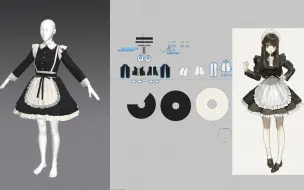 Download Video: 【MarvelousDesigner】女仆装制作