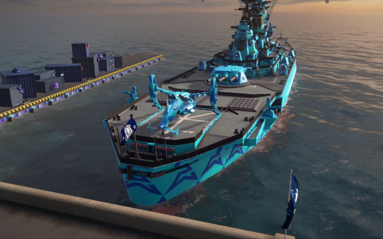 现代版幻想的战列舰,搭配最科幻的直升机,然而并没有什么卵用