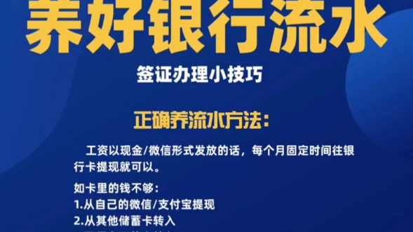 办理签证前,如何正确养好自己的银行流水哔哩哔哩bilibili