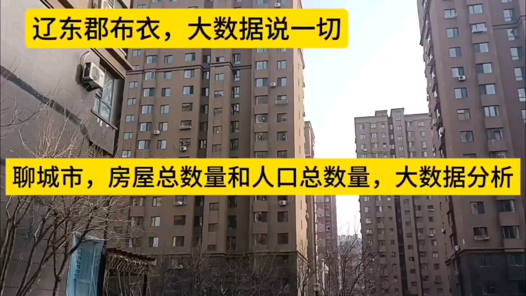 聊城市,房屋总数量和人口总数量,相关的大数据分析.哔哩哔哩bilibili