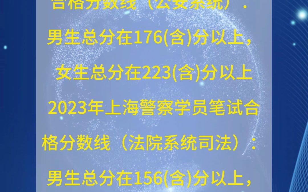 2023上海警察学员笔试成绩已出!分数线速看!哔哩哔哩bilibili