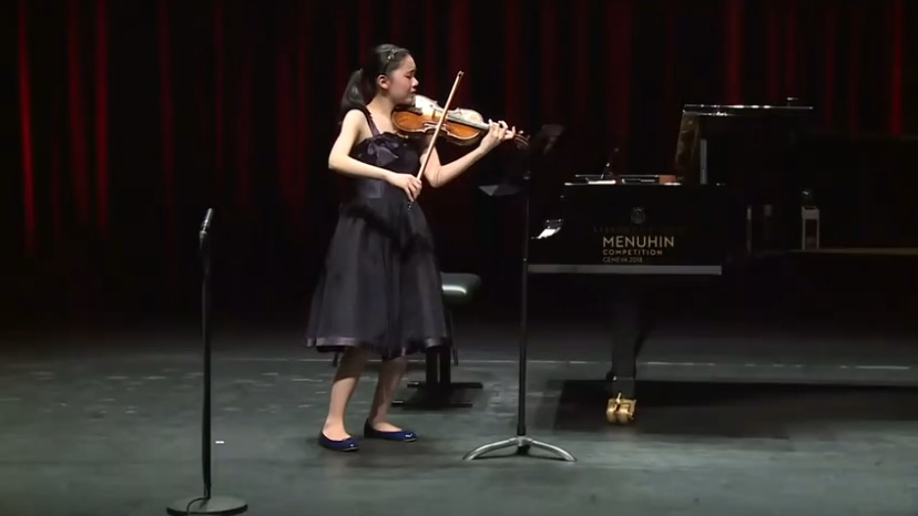 上音附中小提琴刘芮冰13岁时2018年梅纽因国际小提琴比赛少年组第一轮