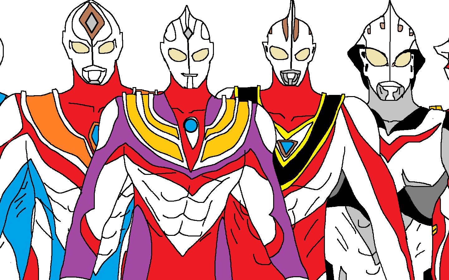 用画图把平成(除海外奥和新生代奥)所有奥特曼画完!