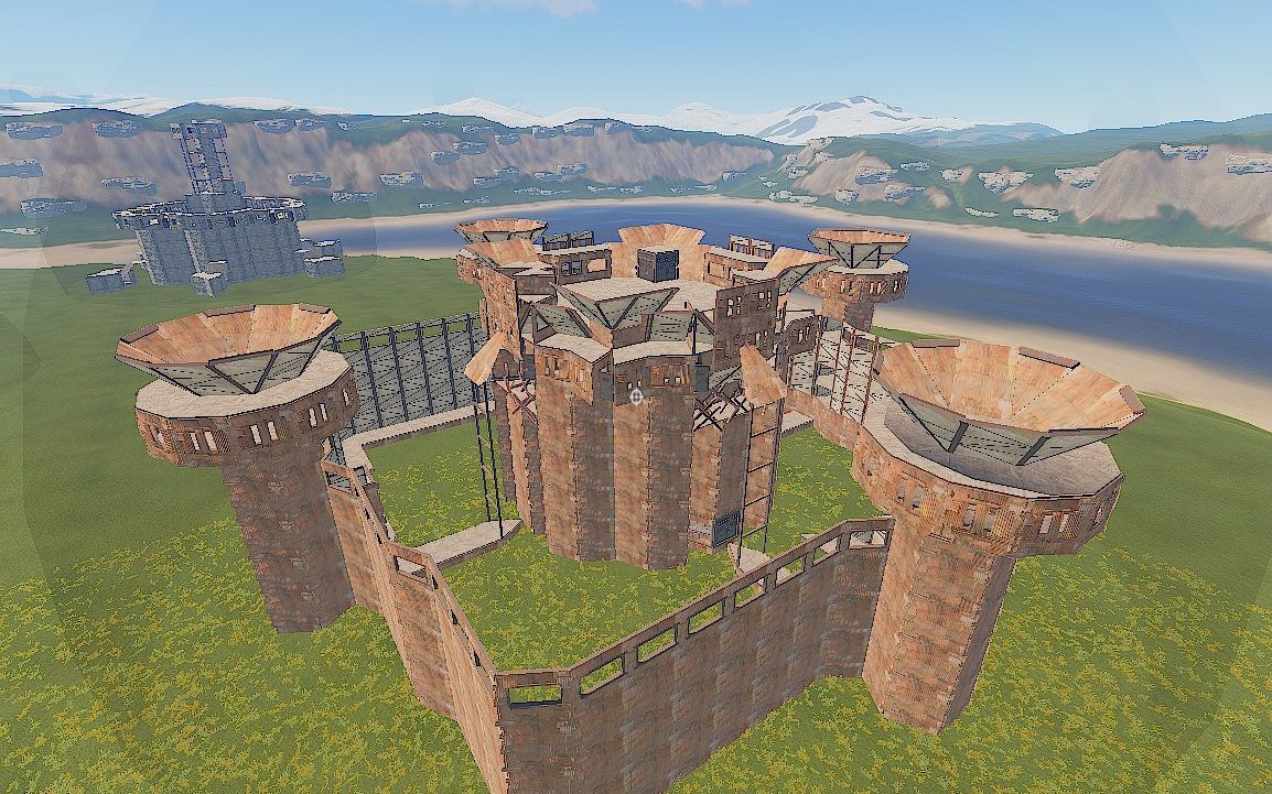 rust 4领圆筒  城墙 双层屋顶