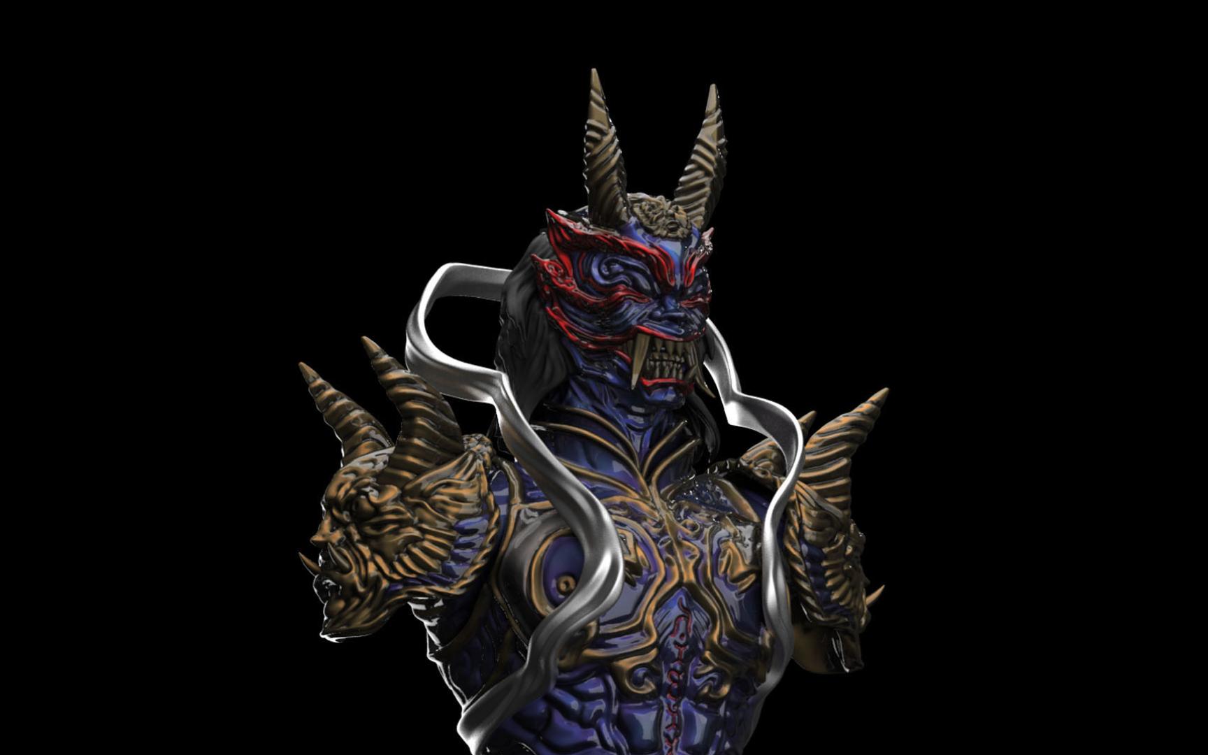 【3d展示】异类骑士响鬼半身像