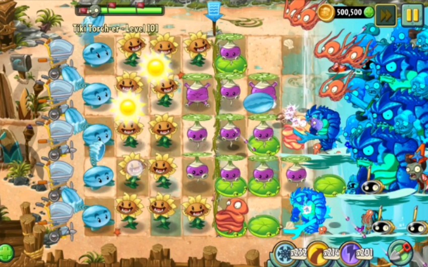 【PVZ 2】旋转芜菁在沙滩无尽的运用植物大战僵尸2国际版