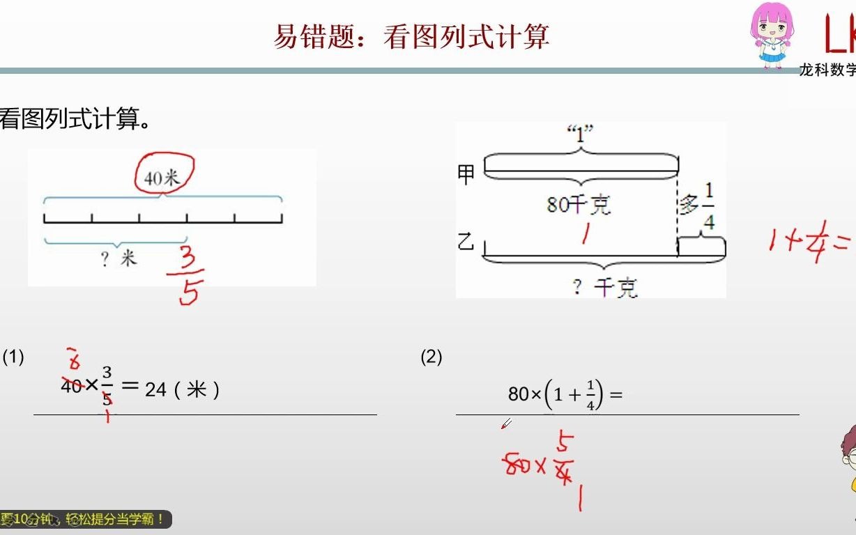 六年级上册:看图列式计算(690210)哔哩哔哩bilibili