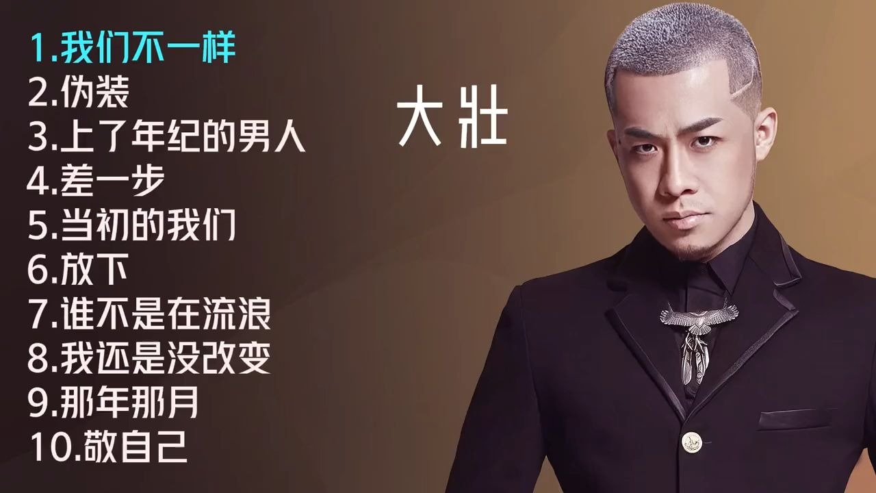 大壮十首推荐歌曲《我们不一样》《伪装》《上了年纪的男人》#大壮 #我们不一样原唱大壮 #音乐分享110
