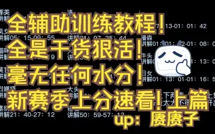 Download Video: 《s13最新赛季辅助所有英雄训练营教学大全 如何训练 技能细节 细微操作有什么 猛男硬辅 甜妹软辅 一个视频统统拿下！》（全是干货狠活 上篇）