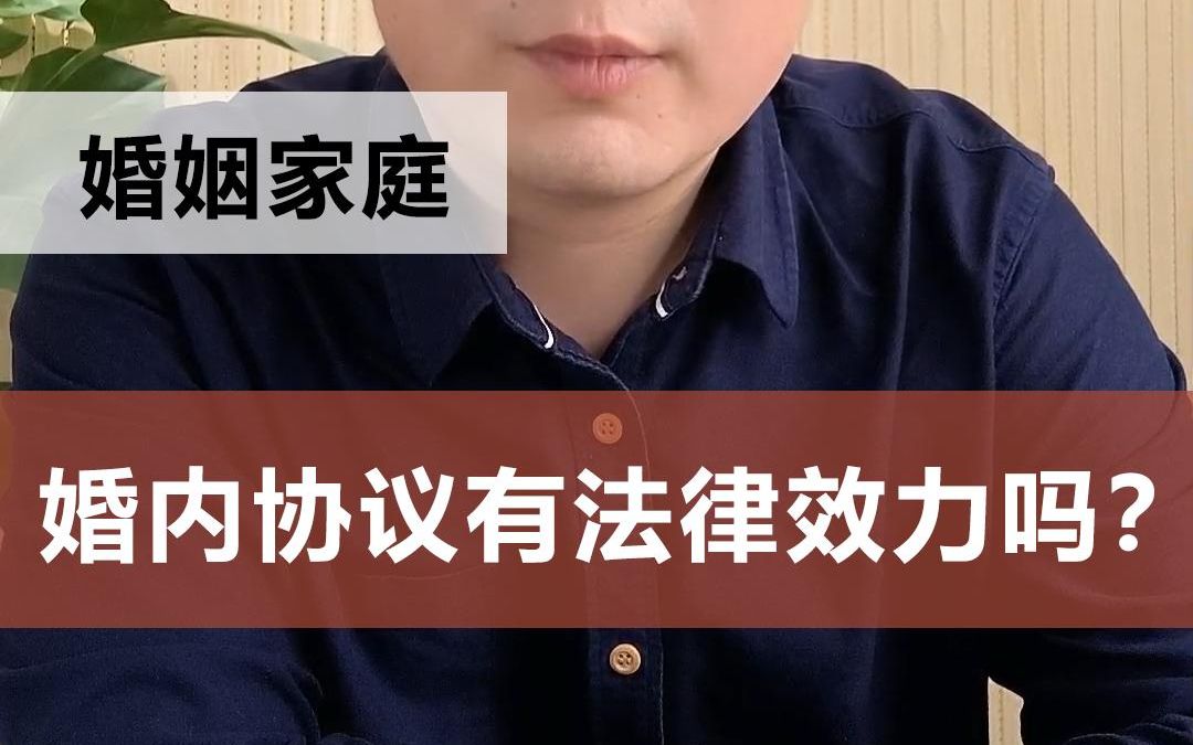 婚内协议有法律效力吗?哔哩哔哩bilibili