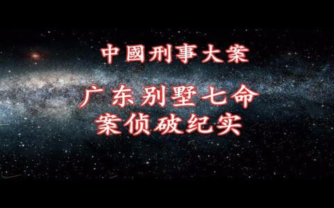 [图]《真实刑事大案纪实》广东别墅七命案侦破纪实