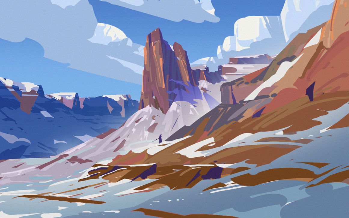 【概念设计】【板绘厚涂】场景原画速涂9.22_哔哩哔哩_bilibili