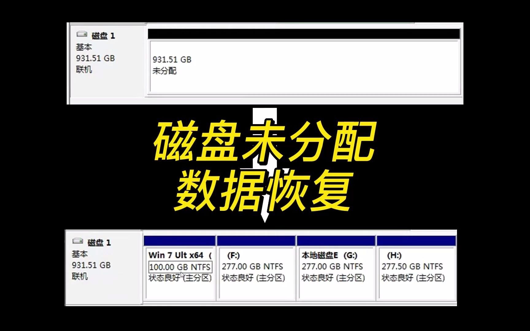 磁盘变成未分配状态,数据恢复陈楠哔哩哔哩bilibili